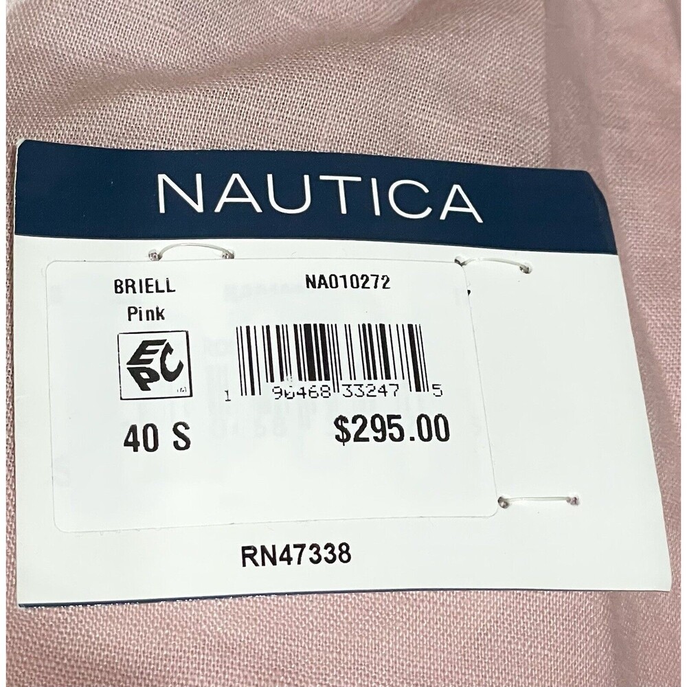 Nautica Modern Fit New Linen Blend Sport Coat Jacket Mens Blazer Pink 40S - Picture 7 of 7